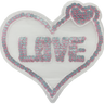 Large Love Sequin Heart - Patch