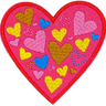 Multicolor Hearts in Heart - Patch