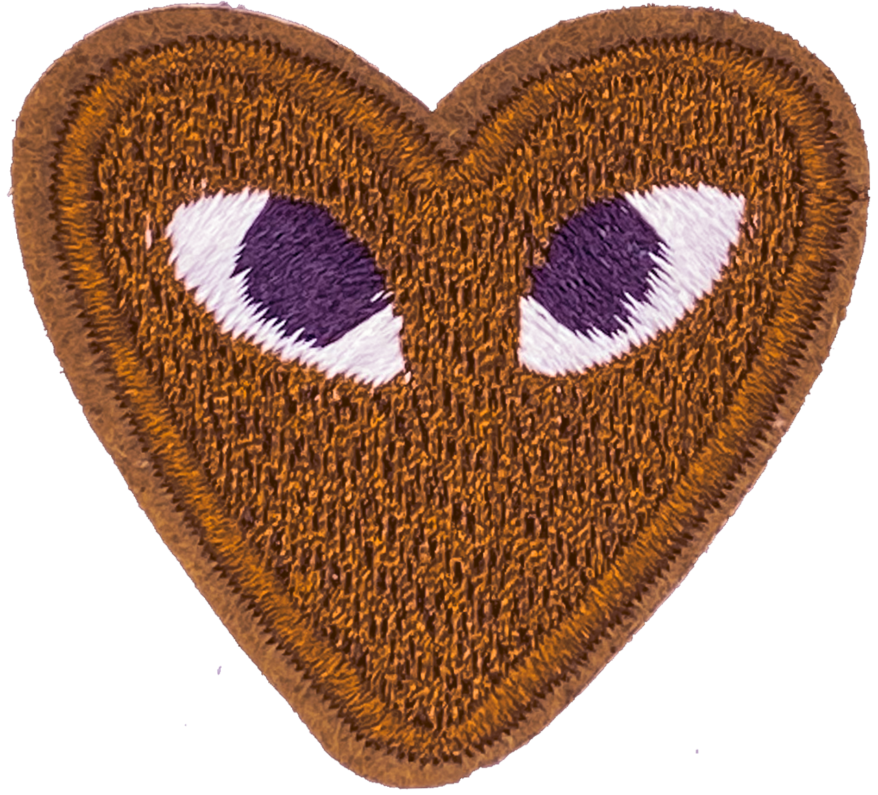 Heart with Eyes (Brown) - Patch