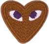 Heart with Eyes (Brown) - Patch