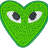 Heart with Eyes (Green) - Patch
