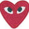 Heart with Eyes (Maroon) - Patch
