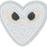 Heart with Eyes (White) - Patch