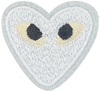 Heart with Eyes (White) - Patch