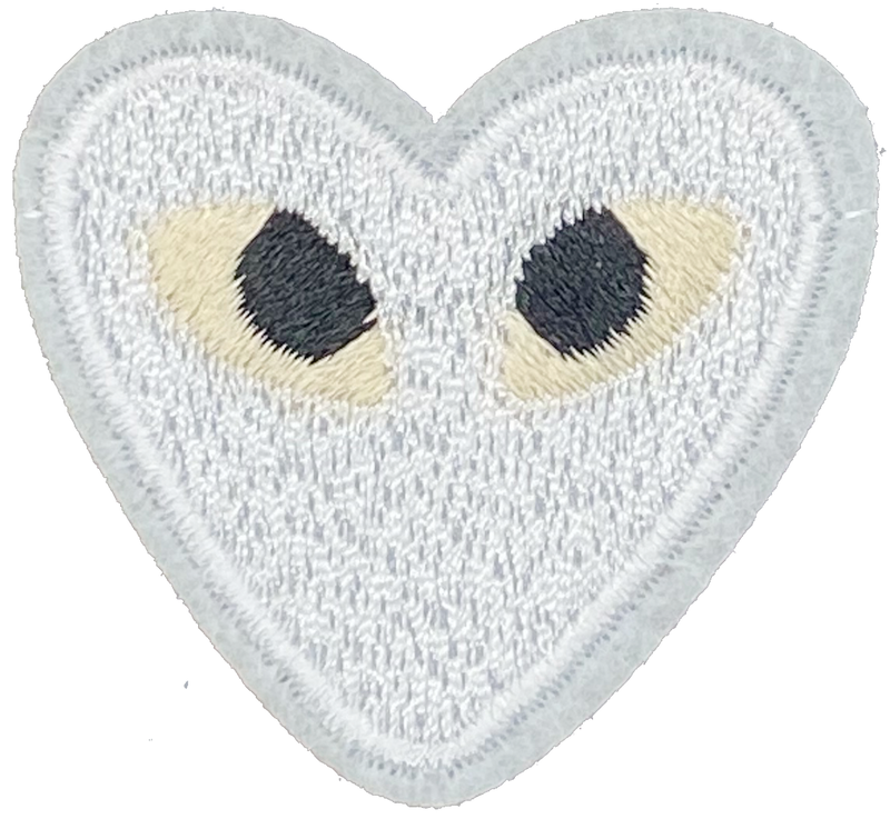Heart with Eyes (White) - Patch