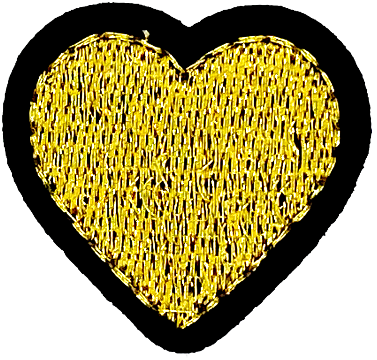 Gold Metallic Heart Small - Patch