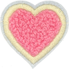 Chenille Pink Heart - Patch