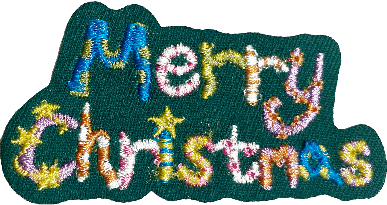 Merry Christmas Green Patch