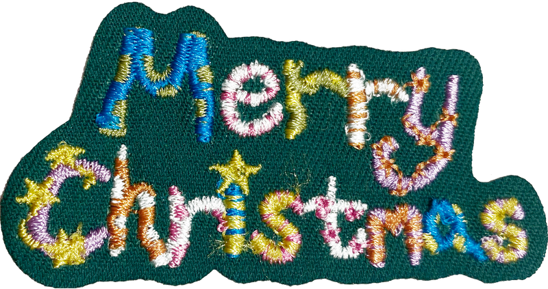 Merry Christmas Green Patch