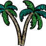 Large Sequin Palm Trees - Patch