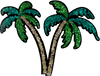Large Sequin Palm Trees - Patch