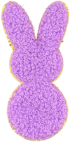 Lavender Chenille Peep Bunny - Patch