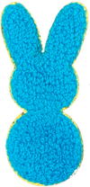 Turquoise Chenille Peep Bunny - Patch