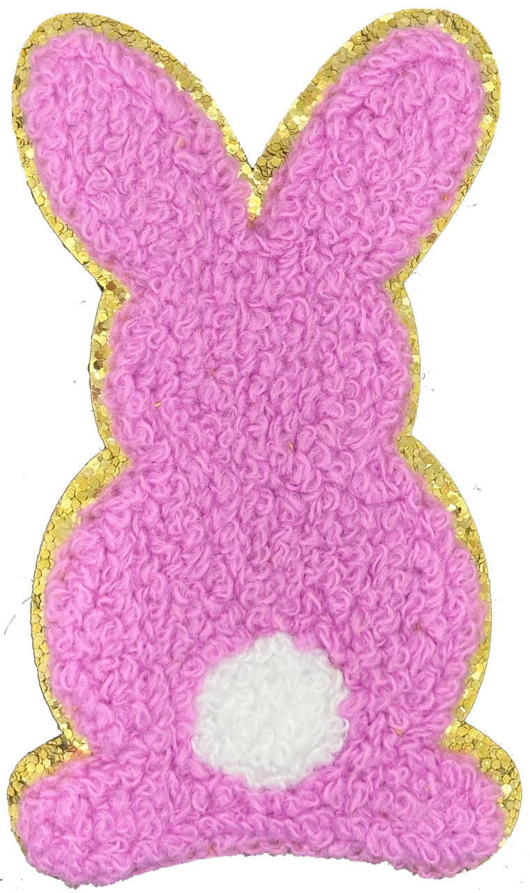 Chenille Bunny Pink Large - Patch