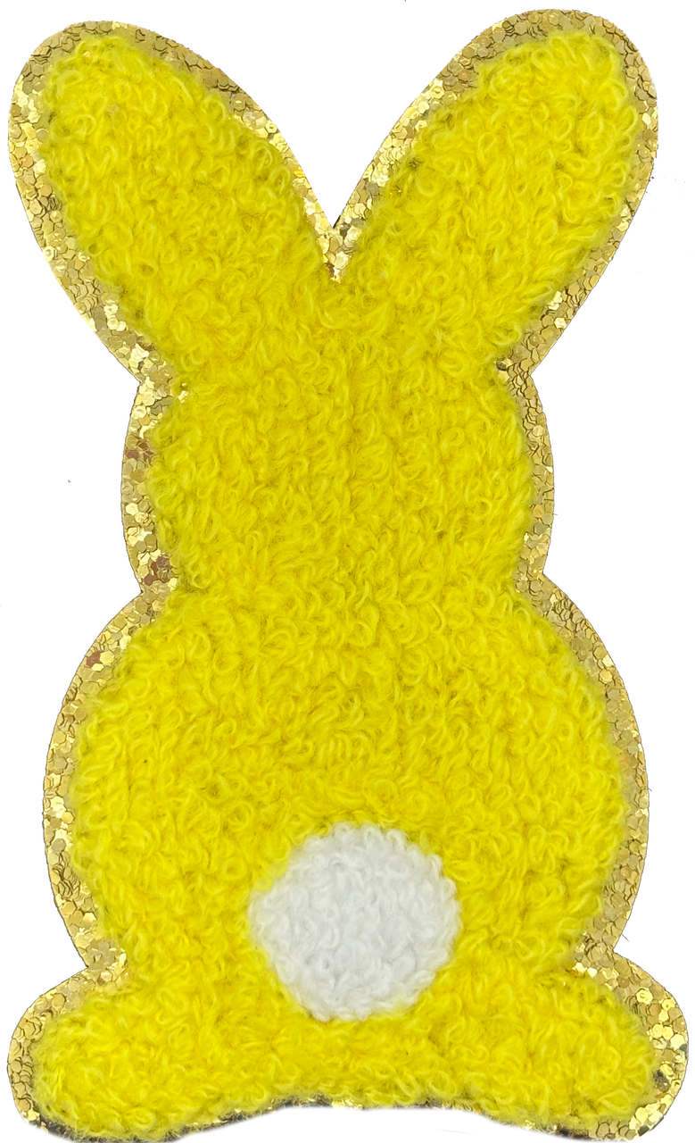Chenille Bunny Yellow Large - Patch