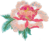 Large Pink  Sequin Flower  - Patch