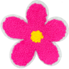 Chenille Flower  - Hot Pink- Patch