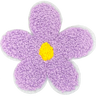 Chenille Flower  - Lavender - Patch