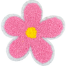 Chenille Flower  - Pink - Patch