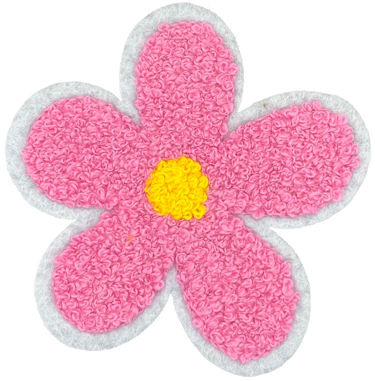 Chenille Flower - Pink - Patch