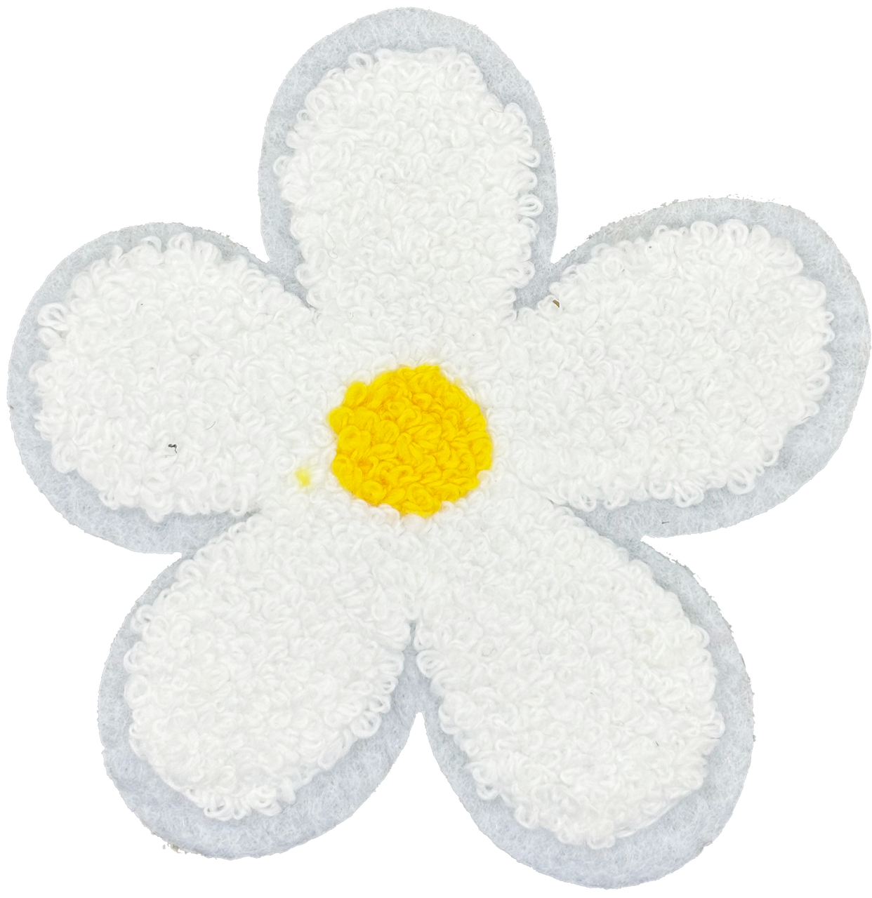 Chenille Flower - White - Patch