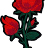 Red Rose - Dark Green Leaves- Patch