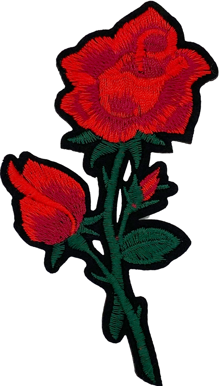Red Rose - Dark Green Leaves- Patch