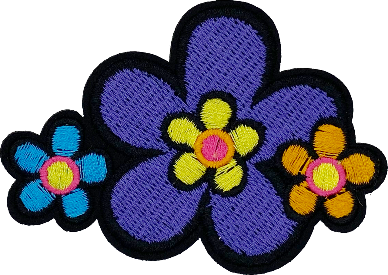 Purple, Blue & Orange Flower Patch