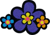 Purple, Blue & Orange Flower Patch