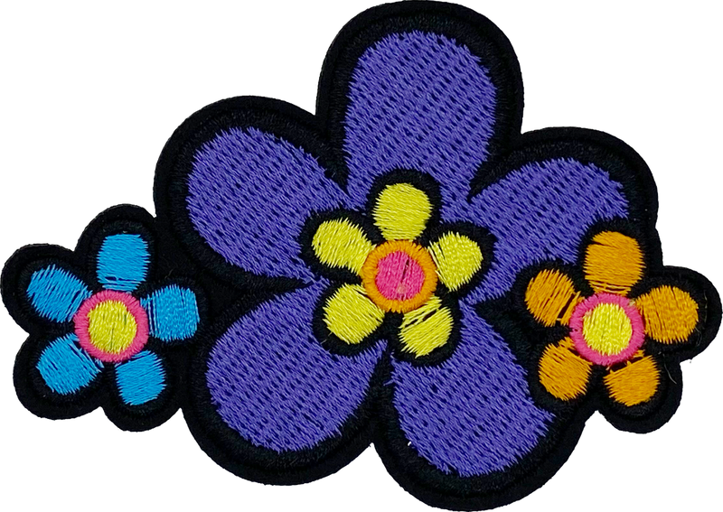 Purple, Blue & Orange Flower Patch