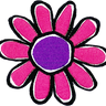 Hot Pink & Purple Daisy - Patch