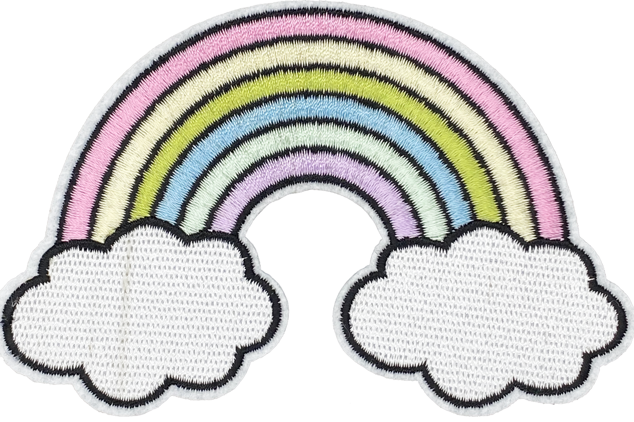 Rainbow with Clouds Large - Patch