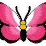 Pink & Black Butterfly - Patch