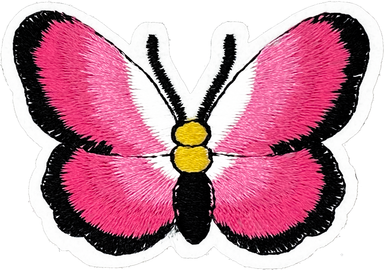 Pink & Black Butterfly - Patch