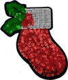Stocking 3 (Red Sequin) - Patch