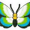 Turquoise & Green Butterfly - Patch