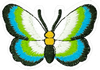 Turquoise & Green Butterfly - Patch