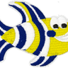 Yellow & Navy Fish - Patch
