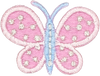 Sparkle Pink Butterfly- Patch