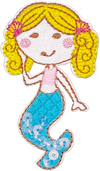 Mermaid Blond Curly Hair - Patch