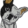 Large Sequin Bulldog - Patch