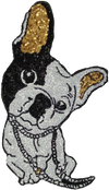 Large Sequin Bulldog - Patch