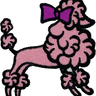 Pink Poodle with Bow - Patch