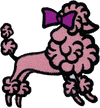 Pink Poodle with Bow - Patch