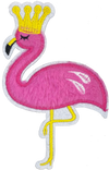 Flamingo with Crown - Patch
