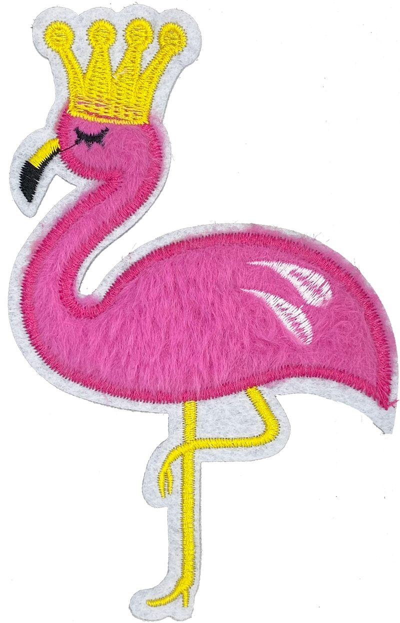 Flamingo with Crown - Patch