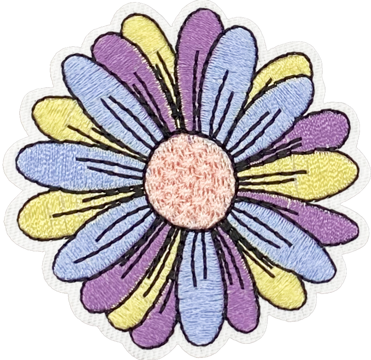 Purple, Blue & Yellow Daisy - Patch