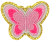 Pink Chenille Butterfly - Patch