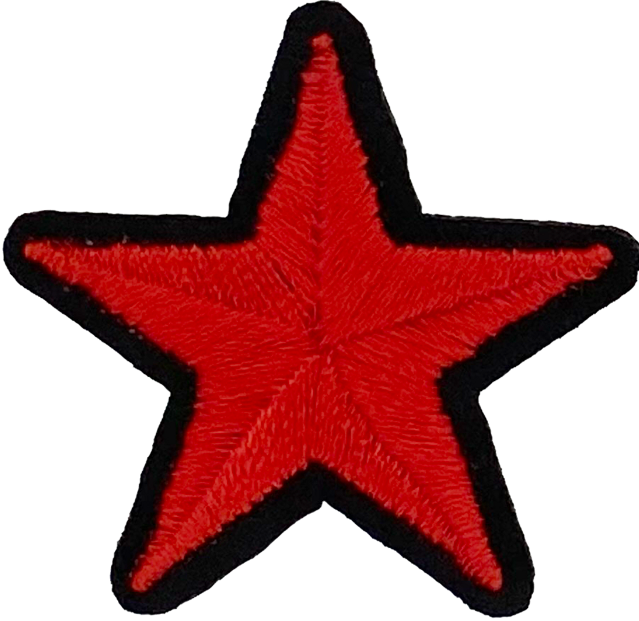 Red with Black Outline Star - Patch