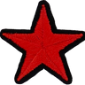 Red with Black Outline Star - Patch